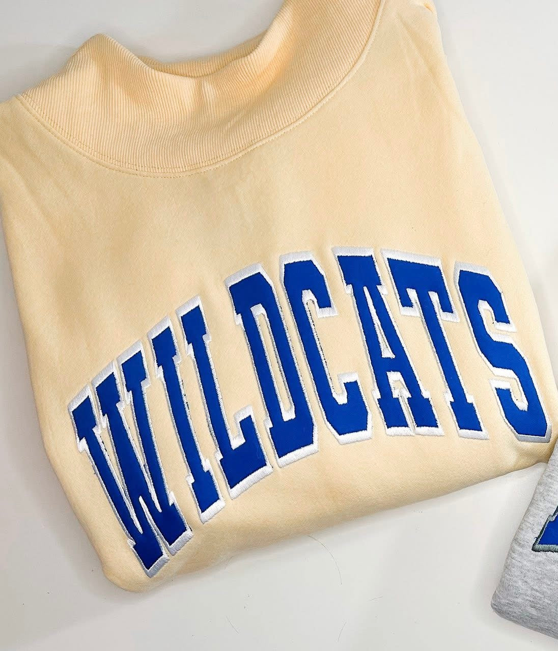 Varsity Lettered Mockneck Pullover YELLOW