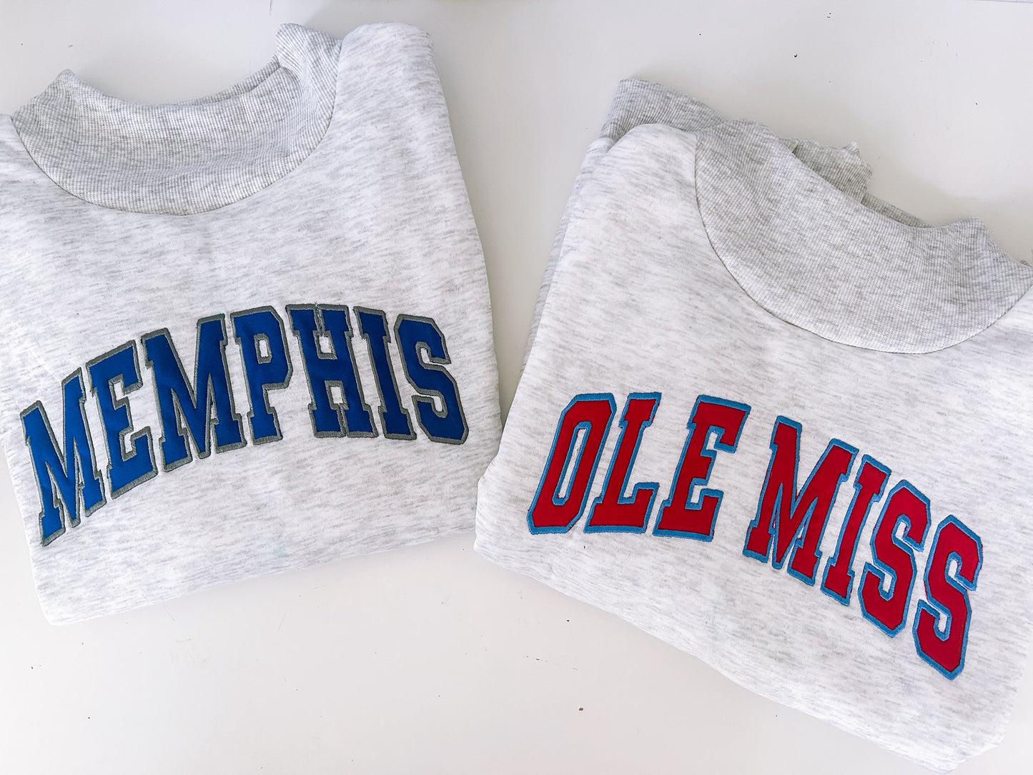 Varsity Lettered Mockneck Pullover GREY