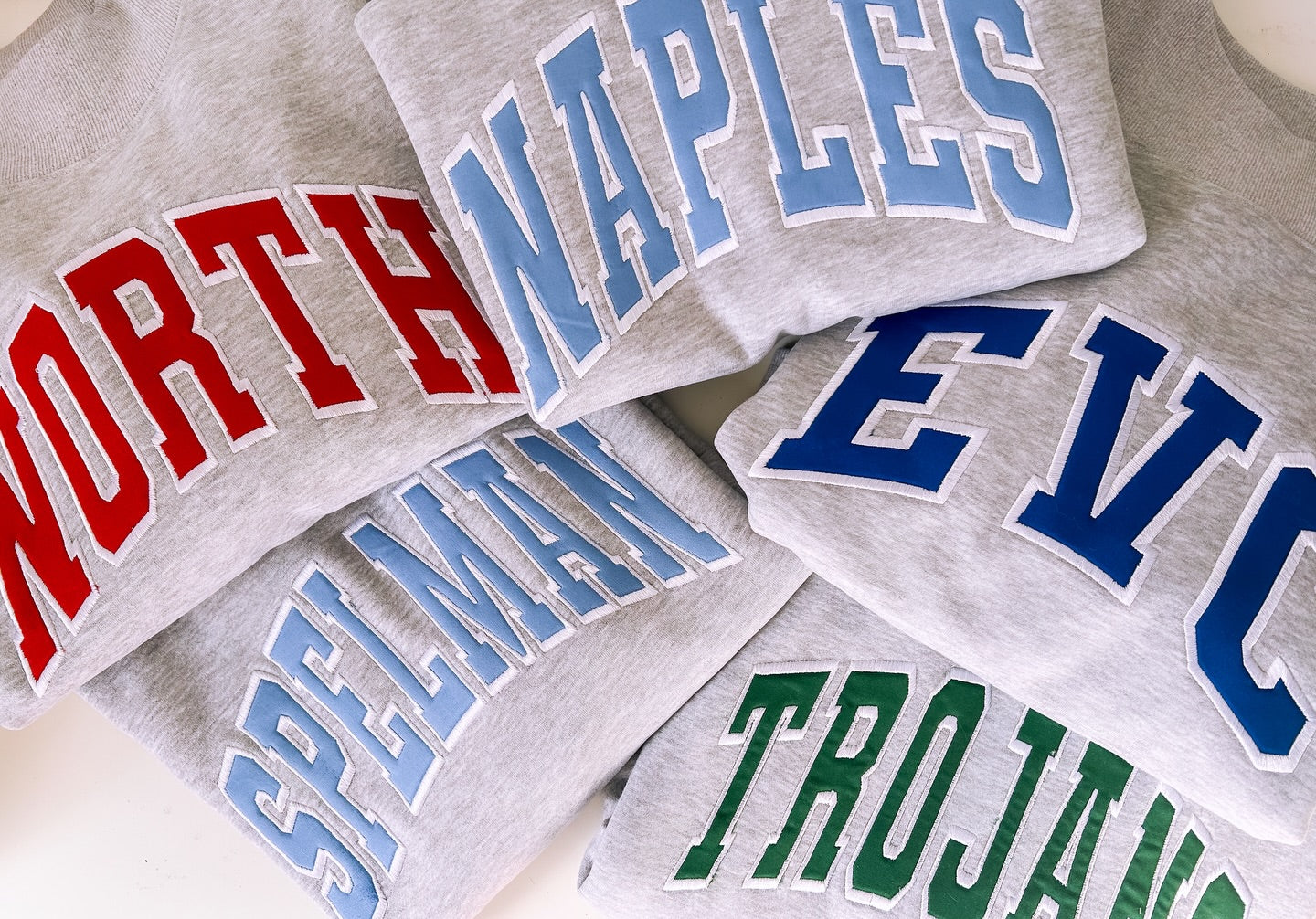 Varsity Lettered Mockneck Pullover GREY